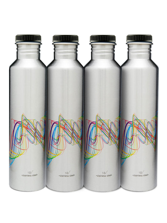 Classic Fridge Bottles Stainless Steel (4 Pc)