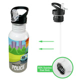 Want to be Police Stainless Steel Sipper Cap Water Bottle, 600ml