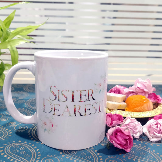 Sister Dearest Ceramic Mug, 350ml, 1 Pc