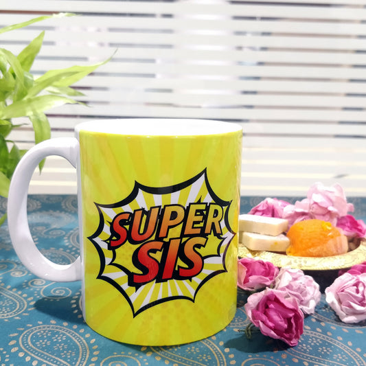 Super Sis - Comic Style Ceramic Mug, 350ml, 1 Pc