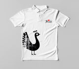 Iconostyle Peacock White Collar Tshirt XXL