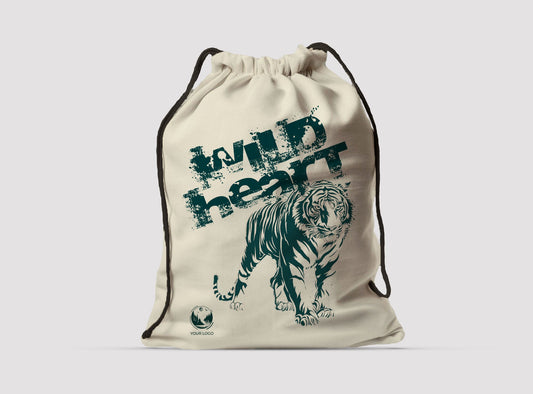 Wild Heart Tiger Drawstring Bag Basics