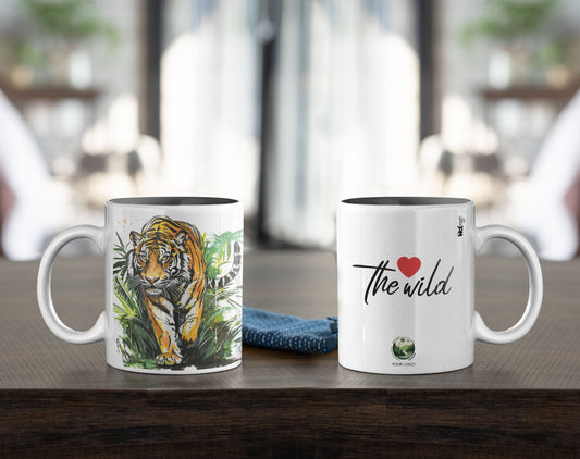 Love Wild Stroll Tiger Color In Mug