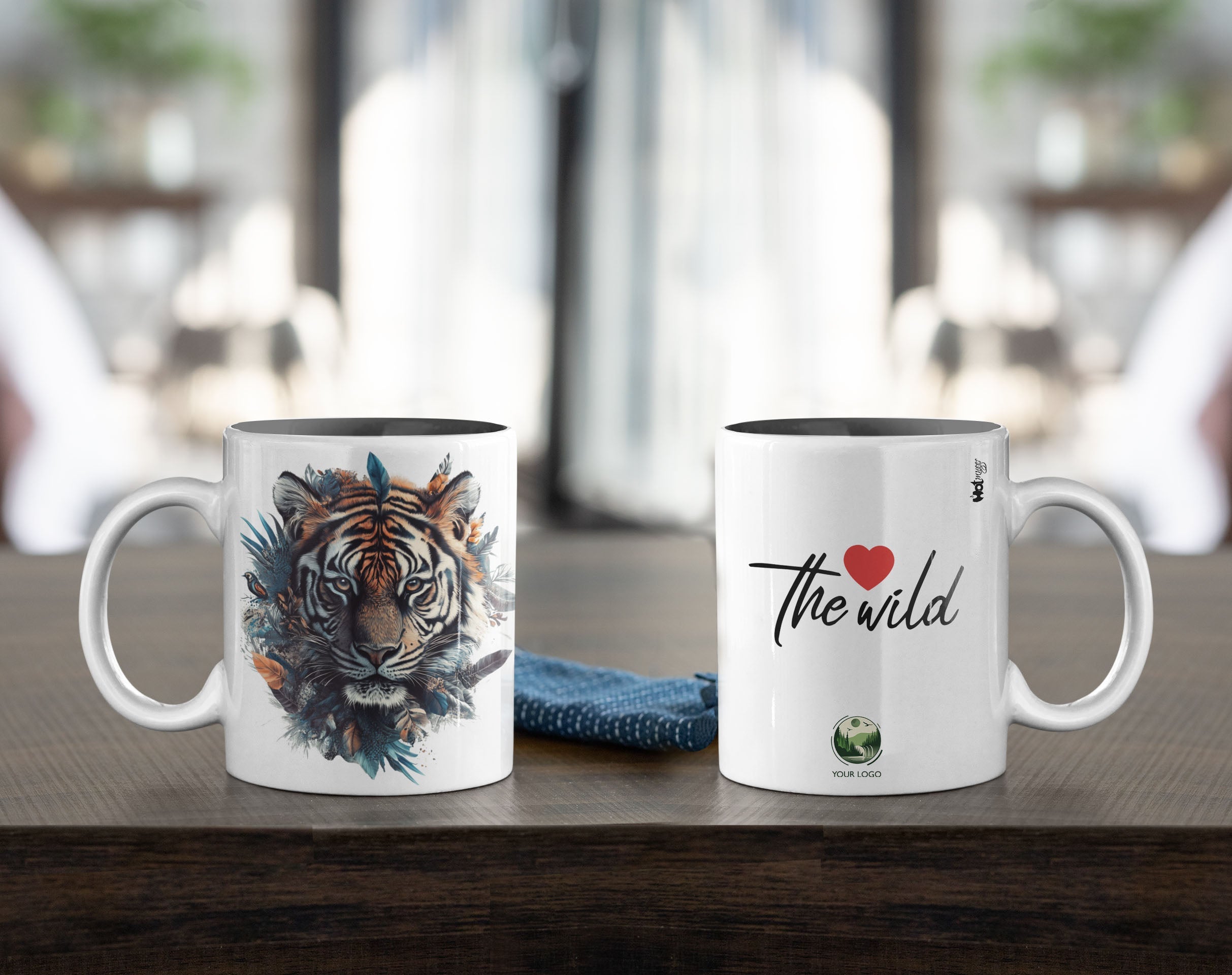 Love Wild Closeup Tiger Color In Mug