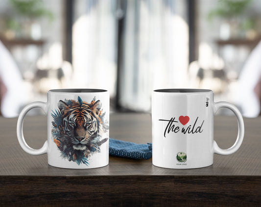 Love Wild Closeup Tiger Color In Mug