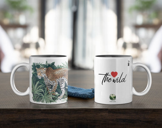Love Wild Jungle Leopard Color In Mug