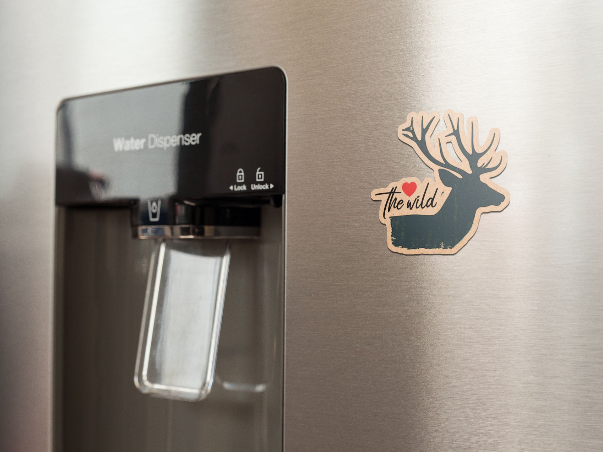 Outline Deer Wooden Magnet