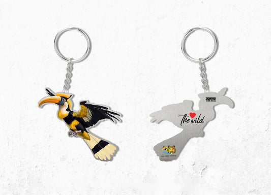 Love Wild Hornbill Cutout Keychain