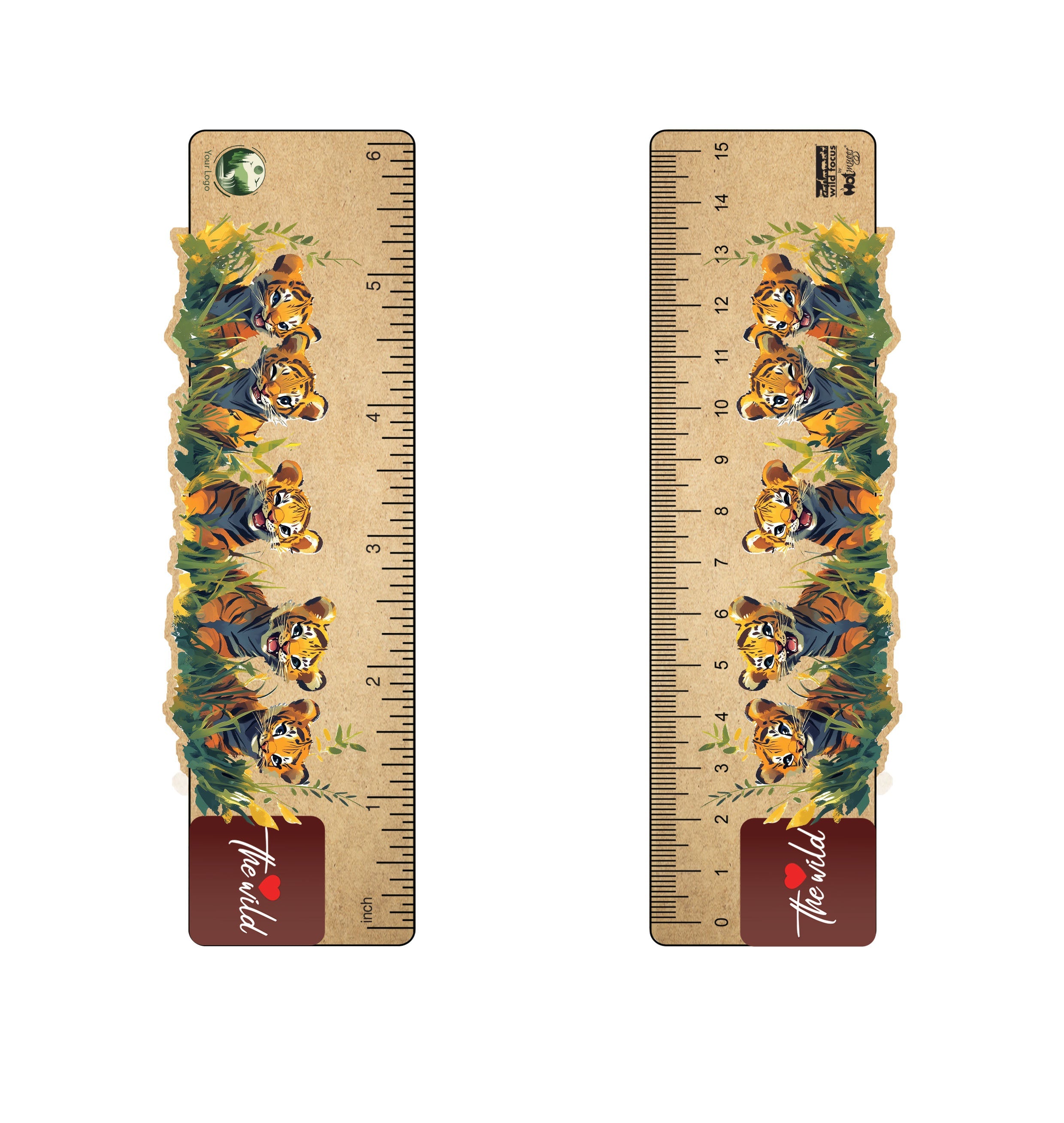 Playing Cubs Tiger Ruler 6 inch