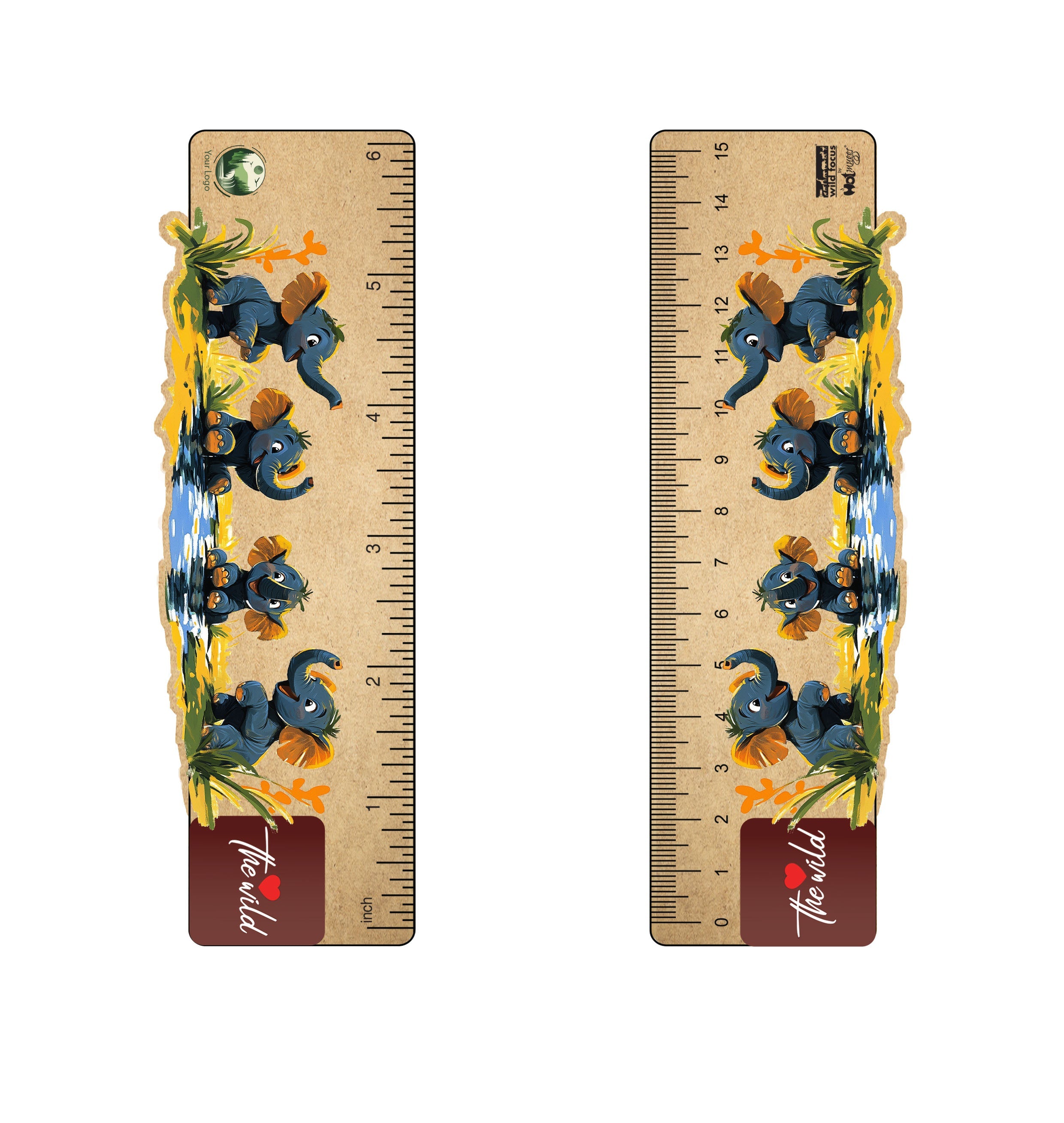 Playing Babies Elephant Ruler 6 inch