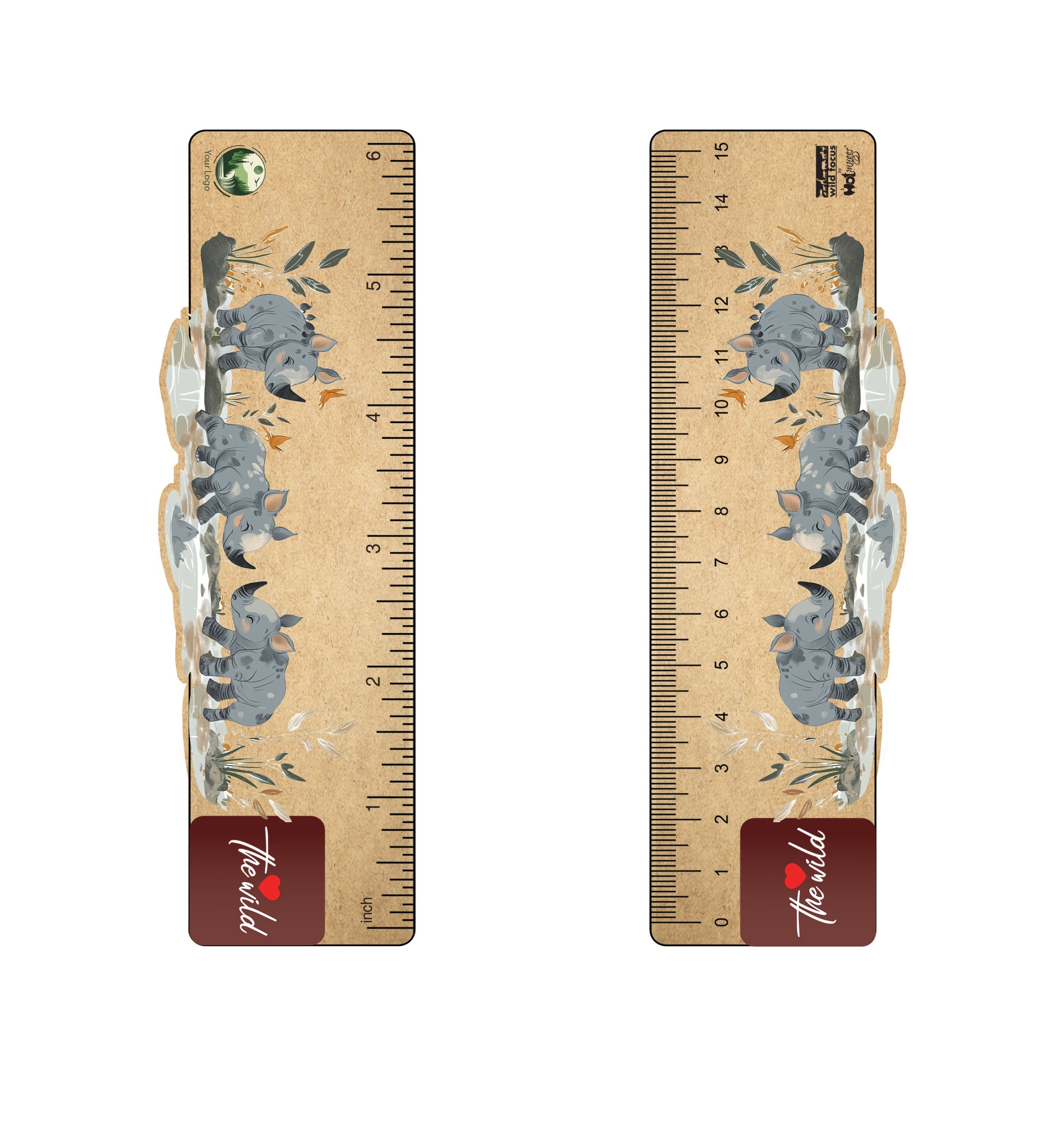 Playing Babies Rhino Ruler 6 inch