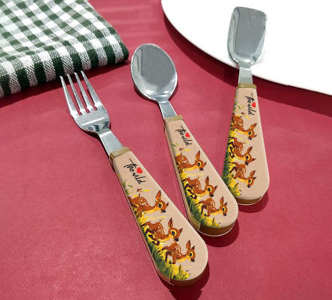 Playing Babies Deer Kids Cultery Set