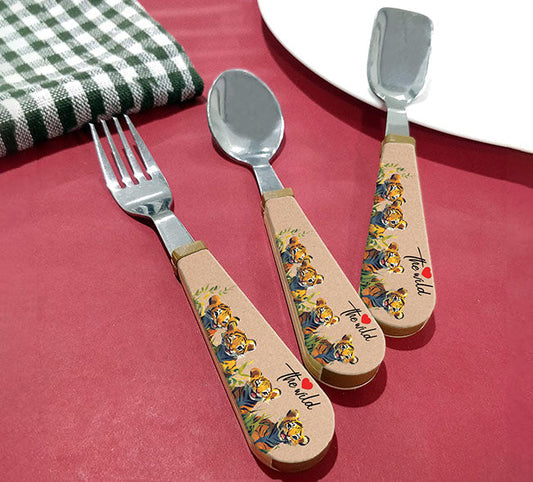 Playing Cubs Tiger Kids Cultery Set