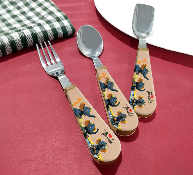 Playing Babies Elephant Kids Cultery Set