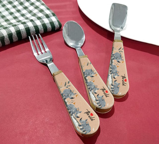 Playing Babies Rhino Kids Cultery Set