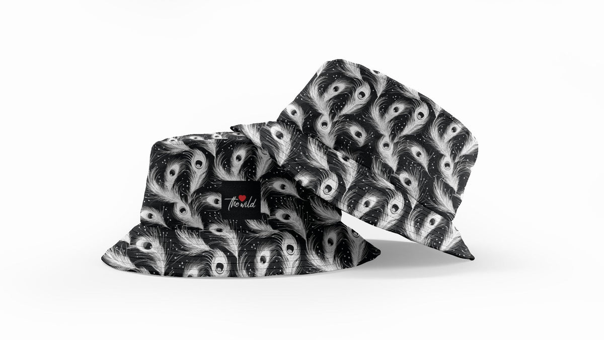 Body Pattern Peacock Bucket Hat Flippable