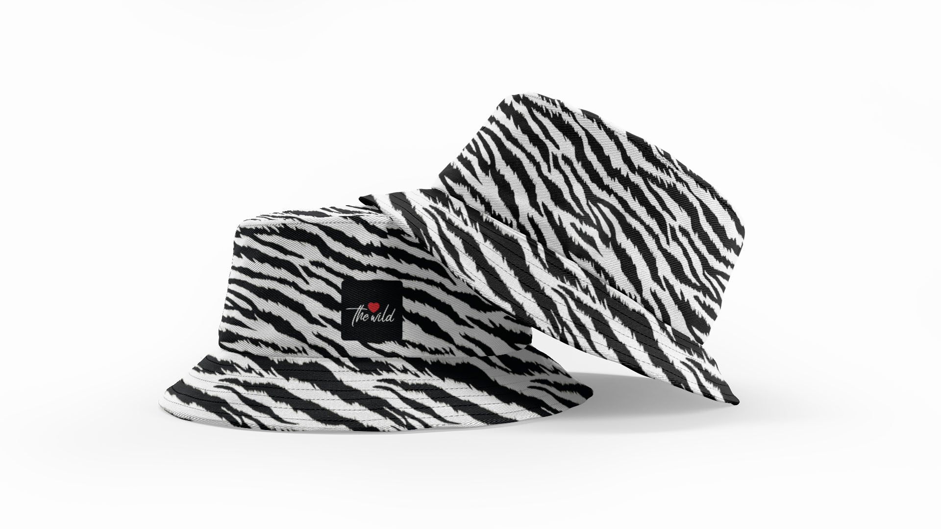 Body Pattern Tiger Bucket Hat Flippable