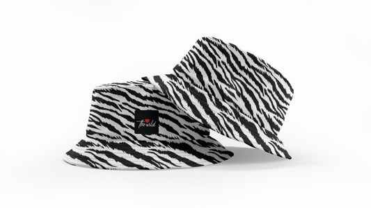 Body Pattern Tiger Bucket Hat Flippable