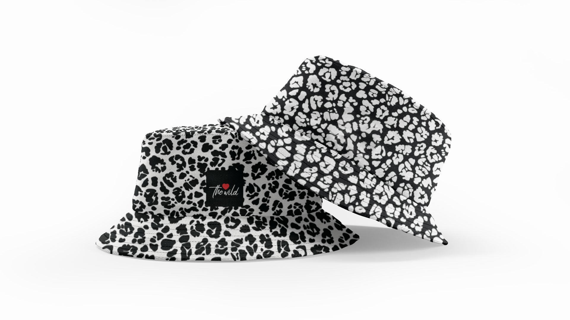 Body Pattern Leopard Bucket Hat Flippable