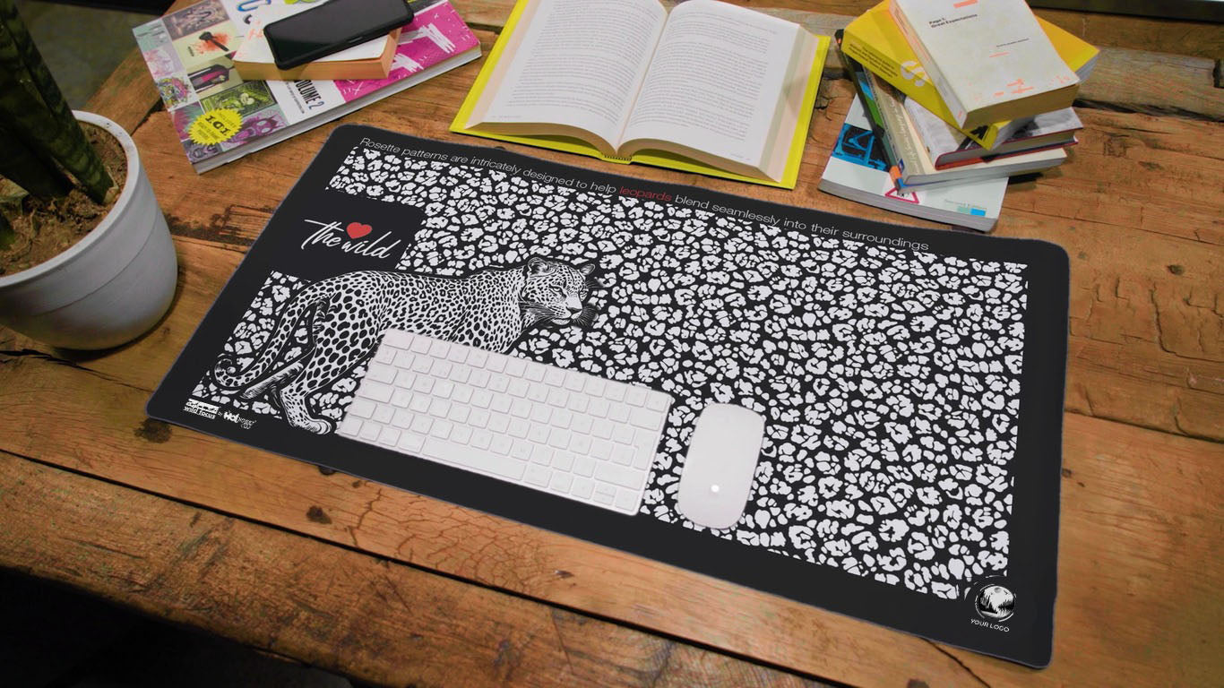 Body Pattern Leopard Desk Mat