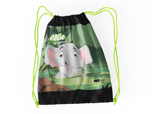 Ellie the Elephant Drawstring Bag Small