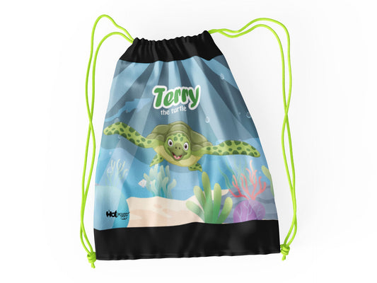 Terry the Turtle Drawstring Bag Small