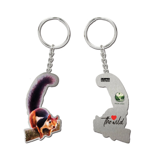 Love Wild Giant Squirrel Cutout Keychain