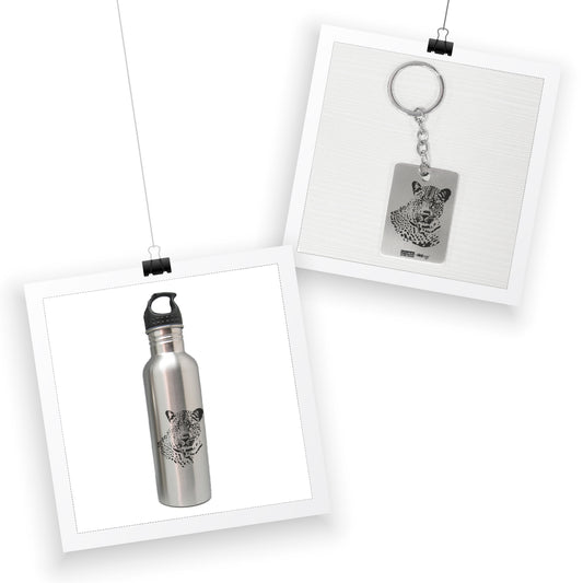 Silent, Stealthy and Powerful Stainless Steel Water Bottle with Keychain (1 Bottle, 1 Keychain)