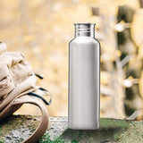 Stainless Steel 750ml Metalic Wide Mouth Bottle with Loop Cap (with Packaging)