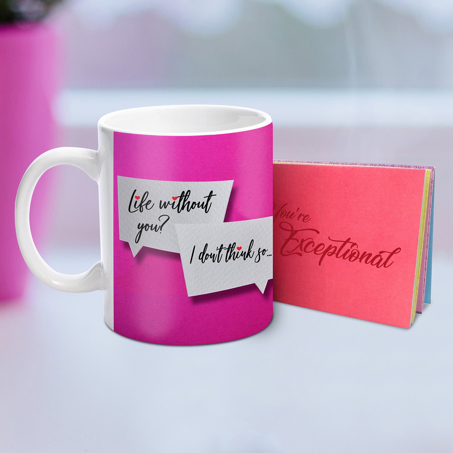 Life without you Mug with Multifold Card