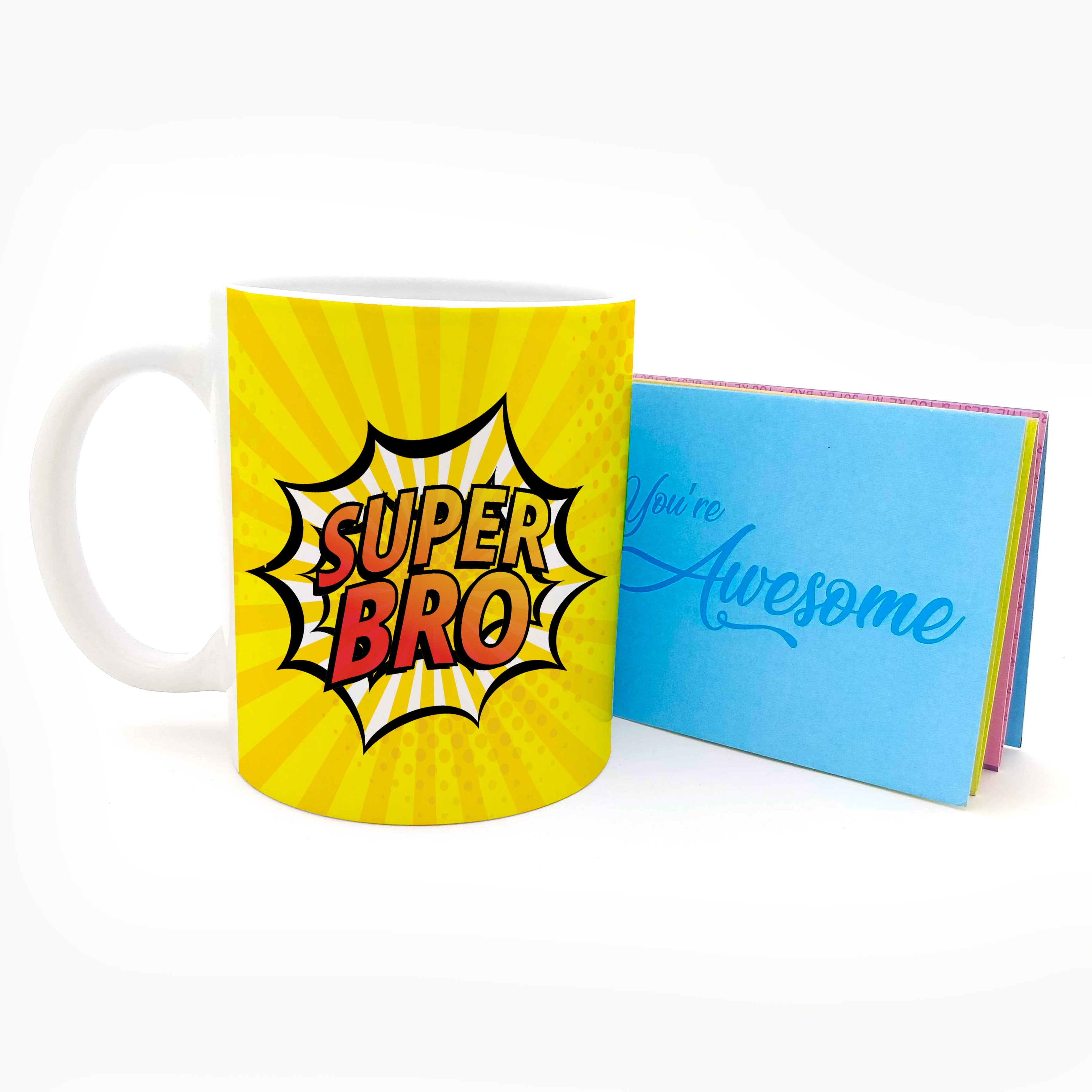 Super Bro - Comic Style Ceramic Mug & Card
