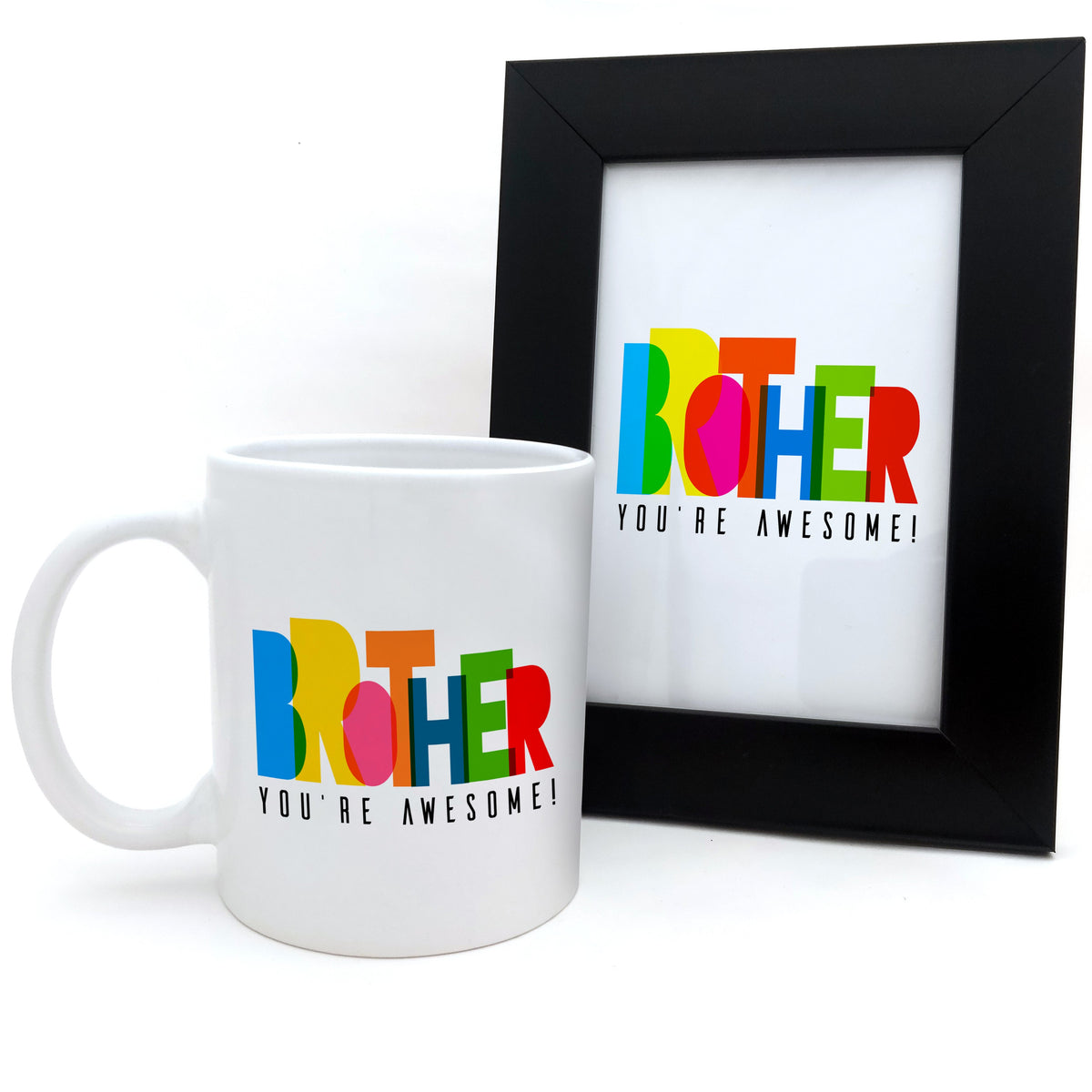 Brother Youre Awesome Ceramic Mug & Badge