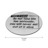 Take it easy - Anti-slip Message Coasters