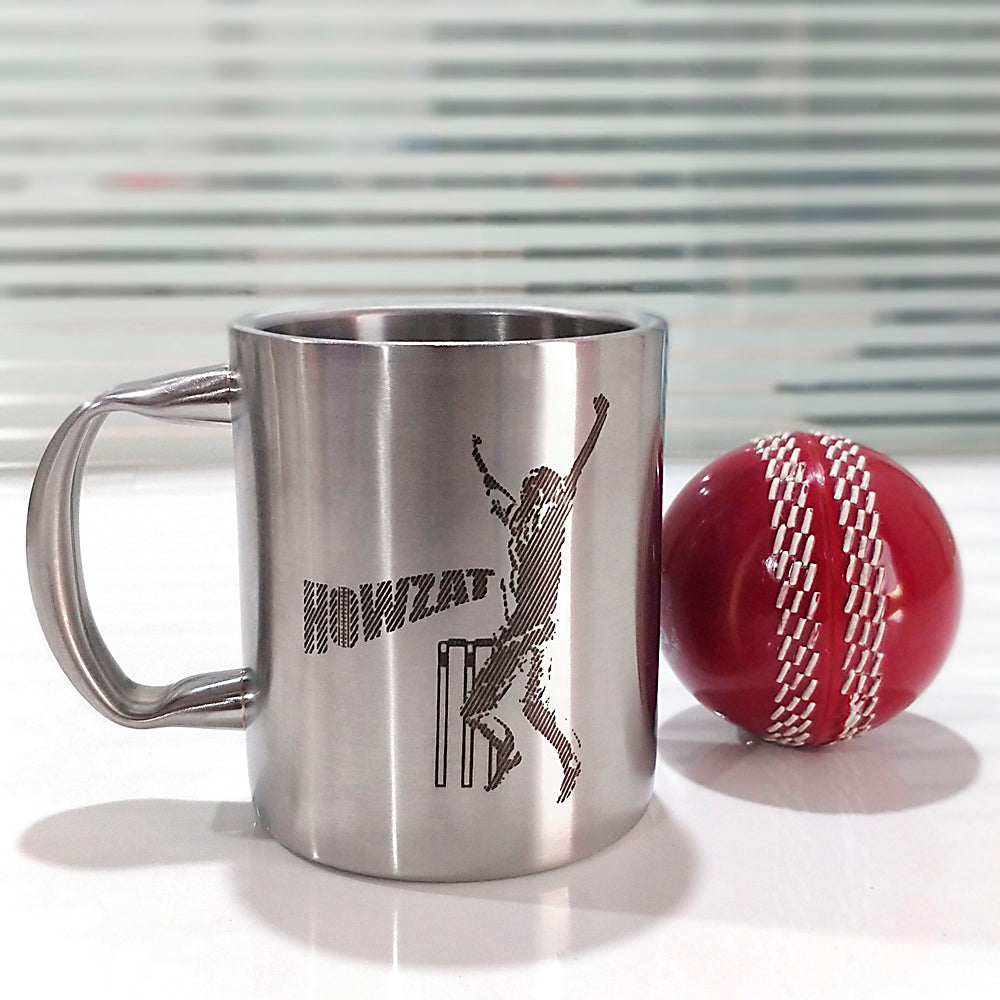 live-the-sport-mug-cricket-howzat-stainless-steel-mug