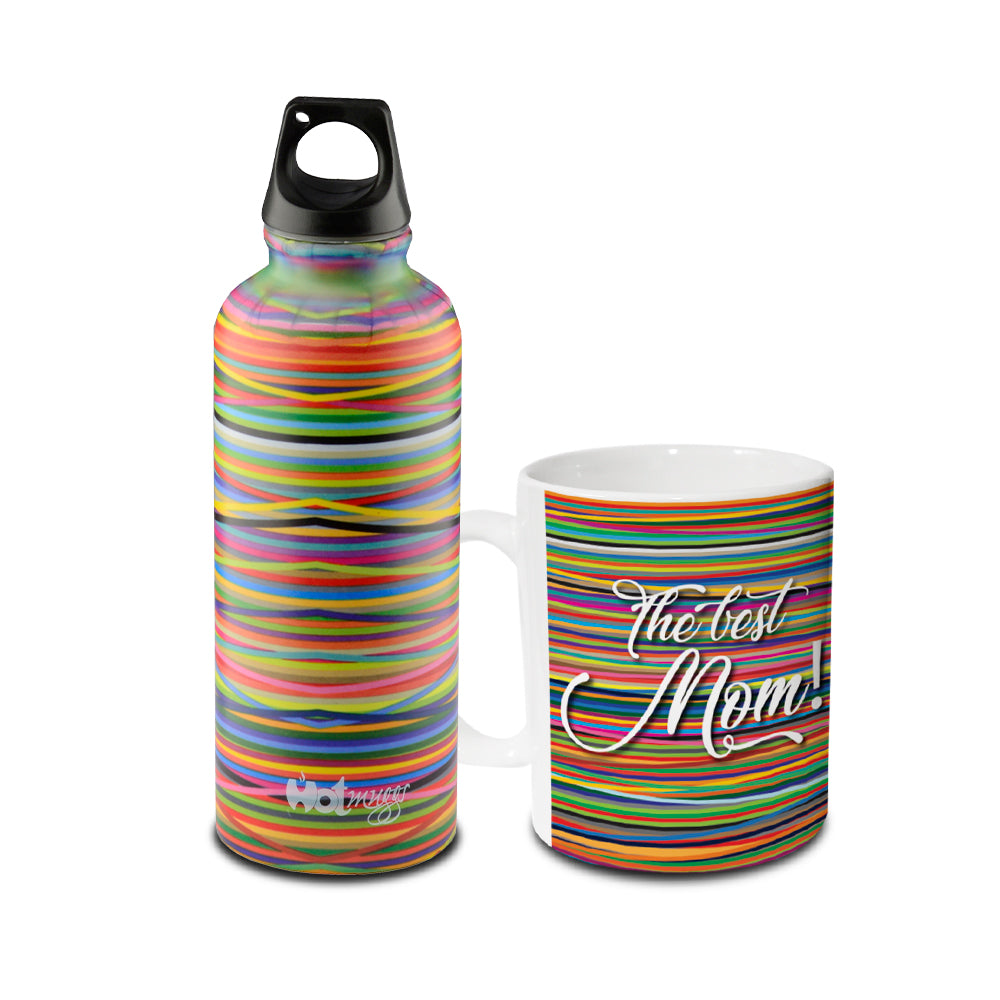 Colors Combo - I Love You Mom Mug & Bottle