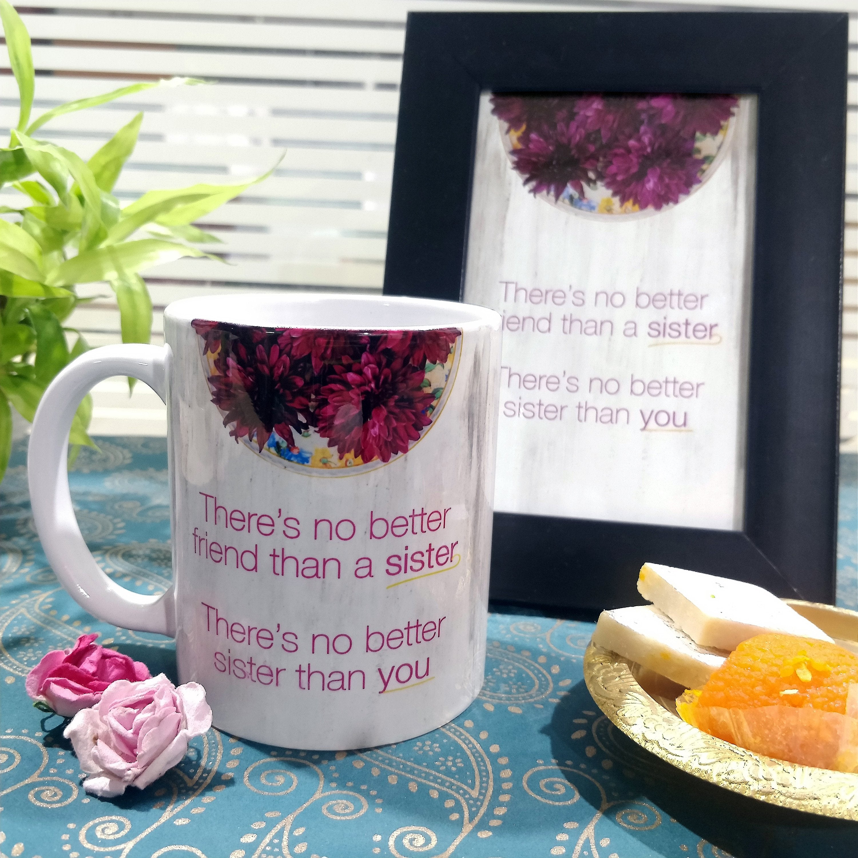 There'S No Better Friend Than Sister Ceramic Mug & Photo Frame