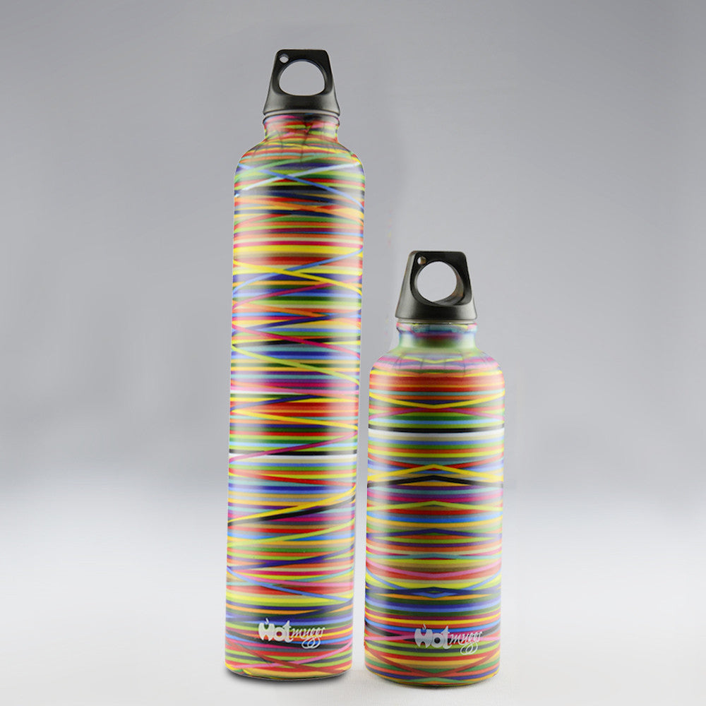 Hot Muggs Colors Large & Small Stainless Steel Bottle,2Pc