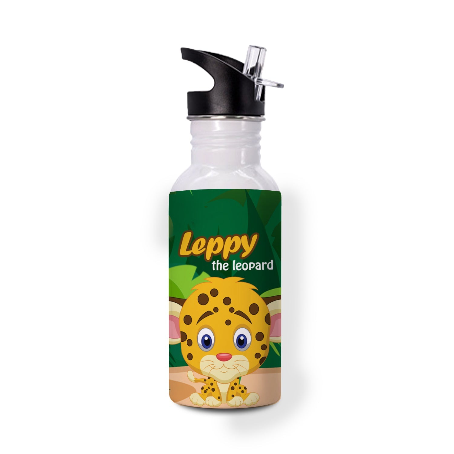Leppy the Leopard - 600ml Sipper Cap Bottle
