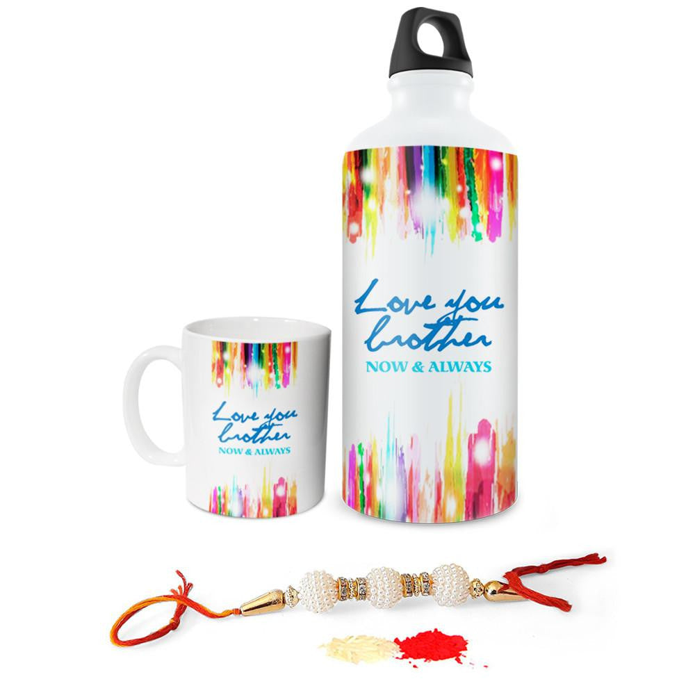 Rakhi with Love you Brother Bottle &  