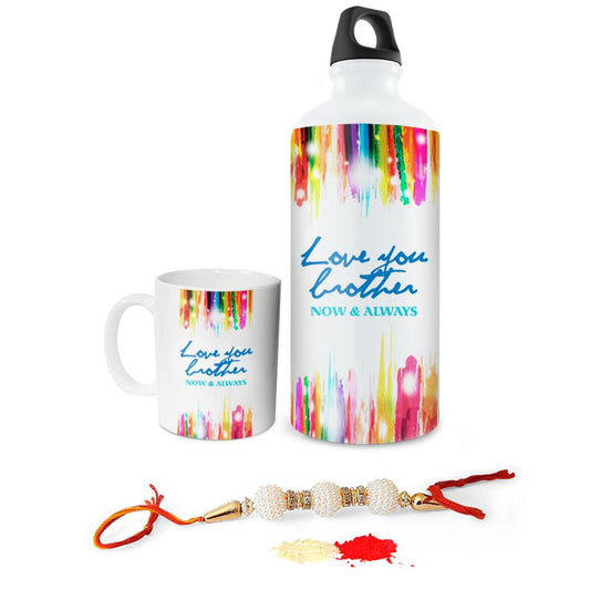 Rakhi with Love you Brother Bottle &  