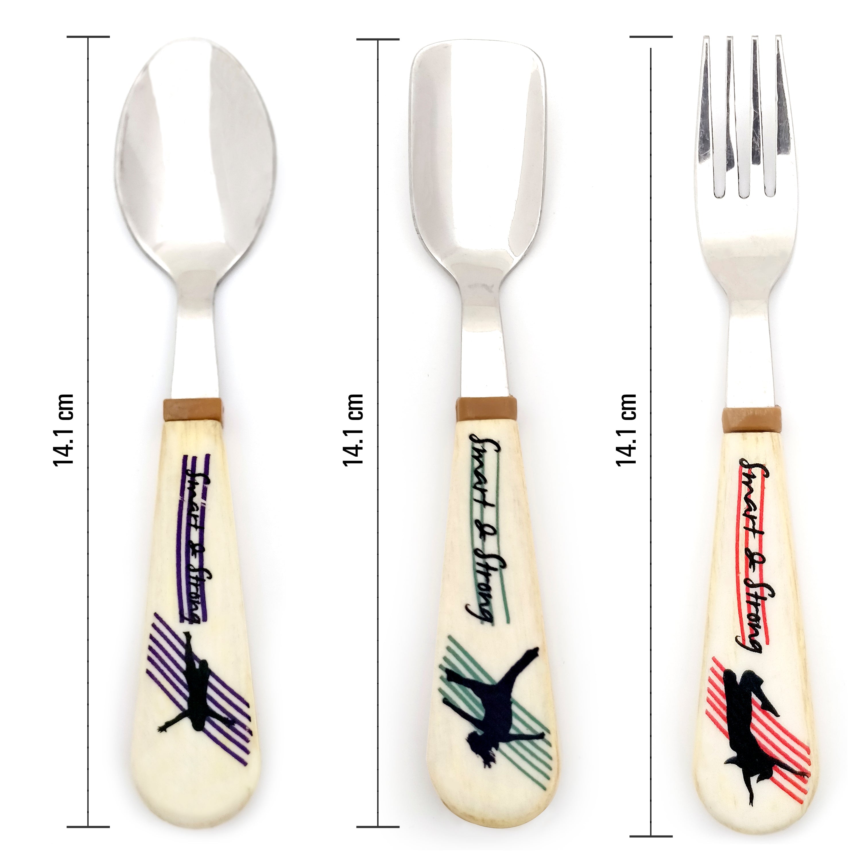 Cutlery??Set??-??Active??Girls??Design (Spoon????Ice??Cream??Spoon????Fork)