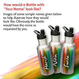 Me Paintbrush Bottle Personalized Stainless steel name water bottle3
