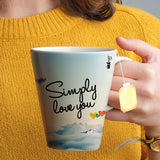 Simply love you personalized ceramic conical name mug2